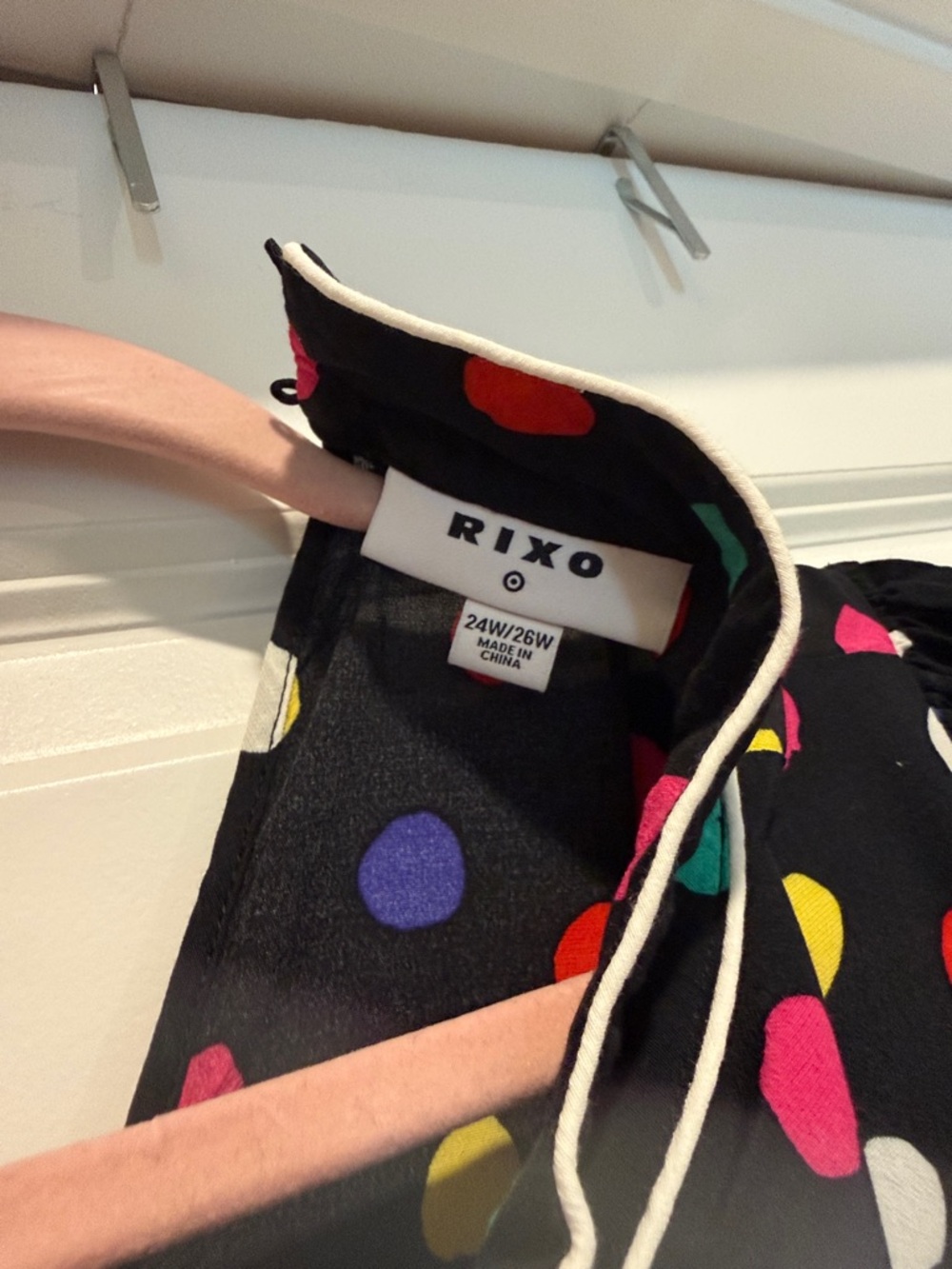 RIXO Black Dress with Multicolored Polka Dots target collab - Picture 2 of 4